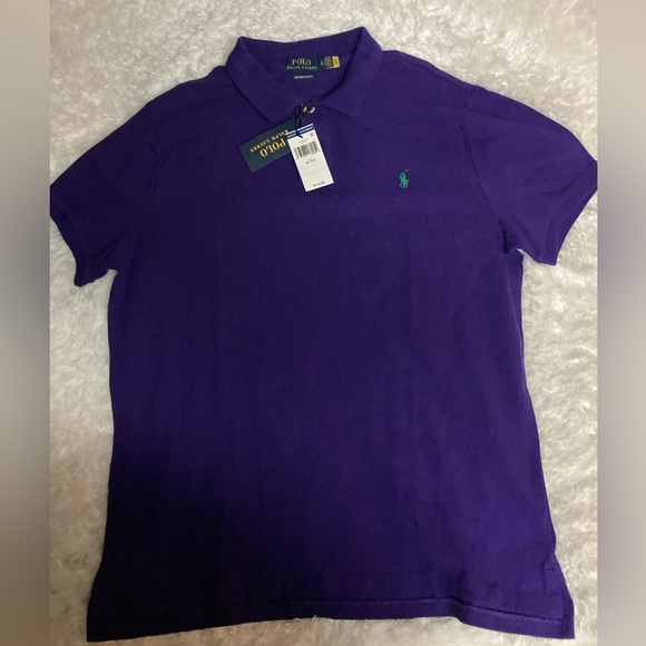 Ralph Lauren Polo Dark Plum Mesh Mens Short Sleeve Polo sz XL - Picture 10 of 10